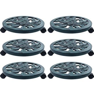 vidaXL Vidaxl - Furniture Limited - Soporte con ruedas para plantas 6 unidades