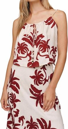 Bella Dahl Tie Front Cami In Island Damask