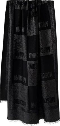 Moschino Sjaal met wol - unisex - Wintersjaals - Zwart - ONE Size - Wol - Accessoires