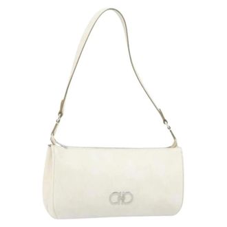 Ferragamo Pre-owned Shoulder Bags, female, White, Size: ONE SIZE Pre-owned Leather Shoulder Bag