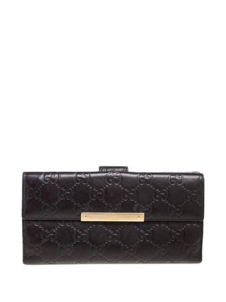 Gucci Guccissima portemonnee - Bruin