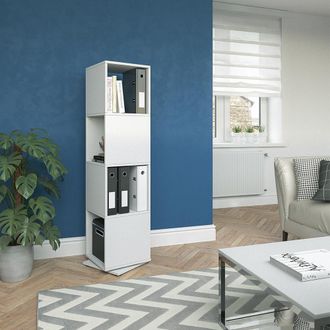 Vicco Estanter&iacute;a Giratoria, Blanco, 35.2 X 144.2 Cm