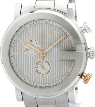 Gucci Pre-owned Watches, male, Gray, Size: ONE SIZE Pre-owned G-Chrono Ya101360 Wristwatch