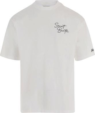 MC2 Saint Barth T-shirt in cotone con logo - - Tops - Uomo - Bianco - L