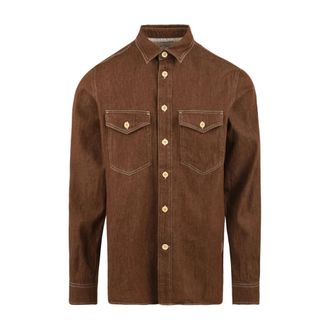 Paul Smith Casual Fit Shirt - Heren - Casual Overhemden - Bruin - S - Katoen - Overhemden