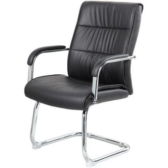 Dmora Silla De Oficina Dmolina, Sillas De Sala De Espera Con Reposabrazos Para Oficina, Silla De Espera Ergon&oacute;mica, 66x59h98 Cm, Negro - Dmora