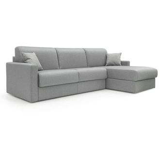 Divani.Store Divani.store - Chris Sof&aacute; Esquinero De 5 Plazas En Tejido Impermeable 268 Cm Izquierdo (mat. 140x197) Gris