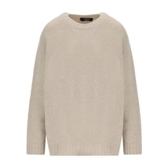 Max Mara Truien - Dames - Ronde hals truien - Beige - XS - Truien & Vesten