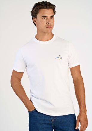 Lindbergh T-Shirt LINDBERGH, Herren, Gr. XXL, wei&szlig; lotus, Single Jersey, Obermaterial: 100% Baumwolle, bestickt, unifarben, relaxed fit h&uuml;ftbedeckend, Rundhals,