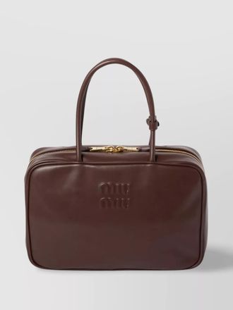 Miu Miu beau leather tote bag