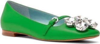Frances Valentine Josephine Flat in Green at Nordstrom, Size 6.5