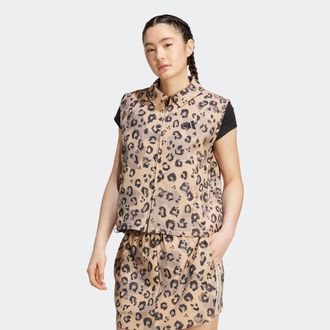 adidas Funktionsweste ADIDAS SPORTSWEAR W AOP VEST, Damen, Gr. XL, multicolor, warm sandstone, Obermaterial: 100% Polyester, normal, Westen Funktionsweste