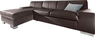 Domo Collection Ecksofa »Star, zeitlose Formensprache, elegante Optik, L-Form« wahlweise mit Bettfunktion