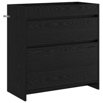vidaXL Gabinete De Ba&ntilde;o Debajo Del Lavabo Roble Negro Vidaxl