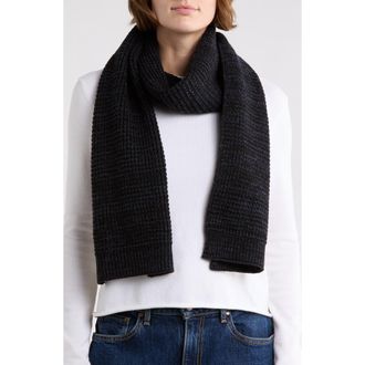 AllSaints Marled Scarf in Black/Collegiate Blue at Nordstrom Rack