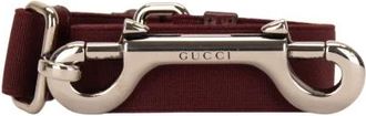 Gucci Elastische Stoffg&uuml;rtel - Heren - Riemen - Rood - 60 MM - Accessoires