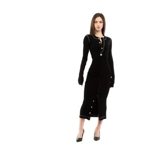 Moschino Durf op te Vallen - Dames - Kleedjes - Zwart - S - Katoen - Kleedjes