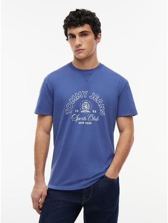 Tommy Hilfiger Mens Tommy Jeans Weathered Sport Logo T-Shirt - Blue Storm - M