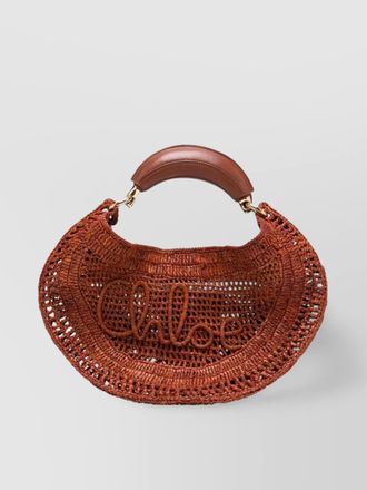 Chlo&eacute; raffia mini hobo bag
