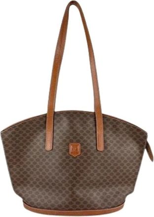 Celine Pre-owned Shoulder Bags, female, Brown, Size: ONE SIZE Pre-owned Canvas Shoulder Bag