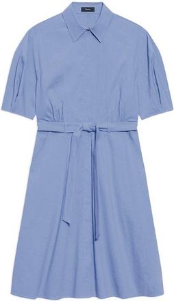 Theory Belted Linen Blend Shirtdress in Lavender Glow at Nordstrom, Size 14