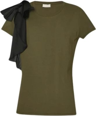 Liu Jo Dames, Tops, Groen, Maat: XS Katoen