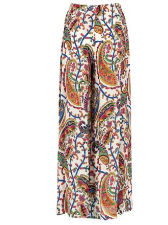 Etro Paisley Viscose Palazzo Trousers - Multicolor