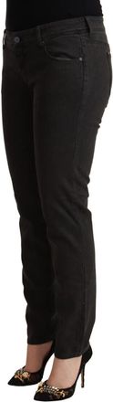 Ermanno Scervino Womens Black Low Waist Skinny Denim Cotton Jeans Elastane Clothing