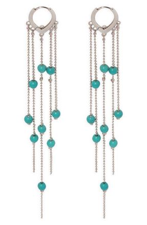 Petit Moments Copacabana Imitation Pearl Drop Earrings in Silver/Turquoise at Nordstrom