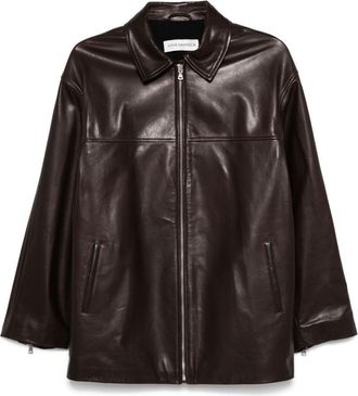 Nour Hammour Layne Leather Jacket - Womens - Lambskin/Cupro/Viscose