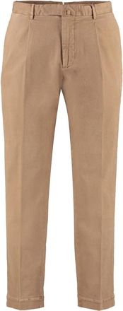 THE (ALPHABET) Stretch Katoenen Chino Broeken - Heren - Chinos - Bruin - 2XL - Katoen - Broeken
