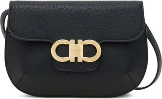 Ferragamo mini double-Gancini cross body bag - Black