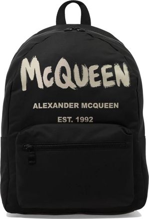 Alexander McQueen Zwarte Bucket Bag & Rugzak - Heren - Rugzakken - Zwart - ONE Size - Nylon - Tassen
