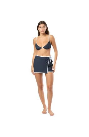 Onia Crochet Mesh Mini Wrap Skirt in Deep Navy at Nordstrom, Size X-Small