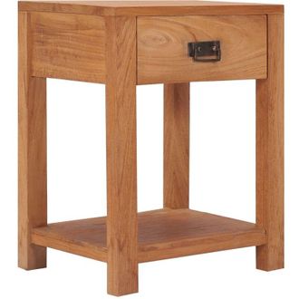 vidaXL Mesita De Noche De Madera Maciza De Teca 35x35x50 Cm Vidaxl