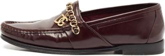 Dolce & Gabbana Mocassini in pelle con catena - Rosso