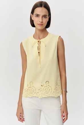 Exquise Adrianne Sleeveless Blouse in Yellow at Nordstrom, Size X-Small