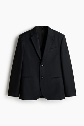 H&M Einreihiger Blazer in Regular Fit - Schwarz