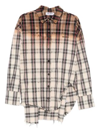 The Attico check-print shirt - Brown