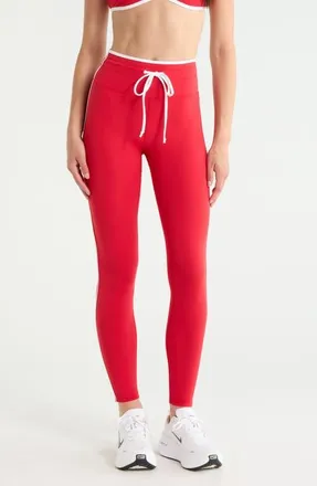 YEAR OF OURS Sport Sprint High Waist Leggings in Cherry/white at Nordstrom, Size X-Large