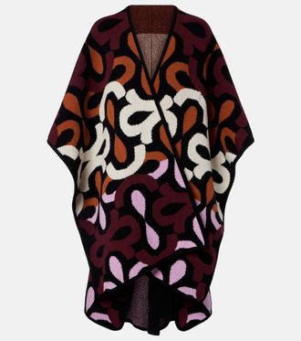 La DoubleJ Maiolika wool jacquard cape