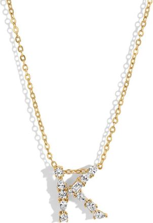 Lili Claspe Letter Pendant Necklace in Gold K at Nordstrom
