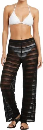 Jordan Taylor Sheer Swim Suit Beach Pool Cover Up Pants In Black