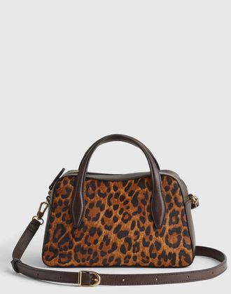 Madewell The NW856 Handbag Womens Caramel Leopard Crossbody Strap GBO3837