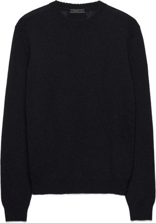 Prada triangle-logo cashmere sweater - Blue