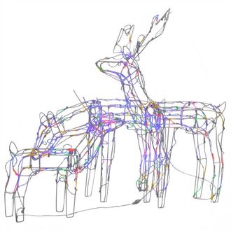 Berkfield Home 3 Piece Christmas Light Display Reindeers 229 LEDs