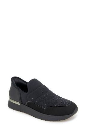 Kenneth Cole Reaction Cameron Rhinestone Sneaker in Black Neoprene at Nordstrom Rack, Size 7.5
