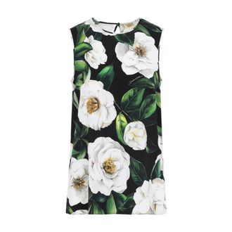 Dolce & Gabbana Sleeveless Tops, female, Multicolor, XS, Gardenia Sleeveless Top