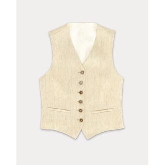 Fortela Demi Linen Vest in Cream at Nordstrom, Size 40 Eu