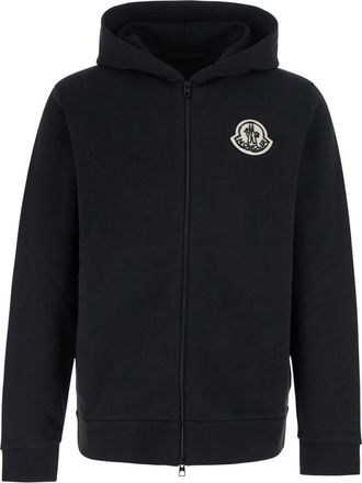 Moncler Black Regular Logo Hoodie
